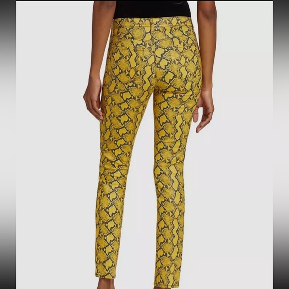 L'agence Jyothi High-Rise Split-Ankle Snake-Print Pants - Picture 2 of 8